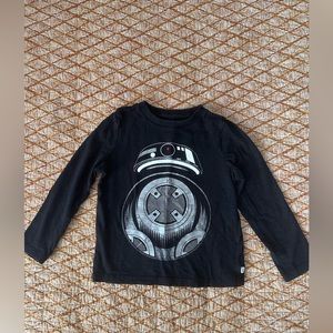 Gap kids Star Wars long sleeve black shirt XS